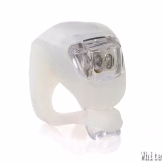 Велосипедный маячок, мигалка силиконовая, белый (светит белым)