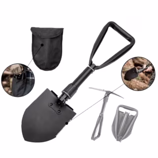 Лопата саперская складная H-135, чехол, средняя 47см , цвет чёрный