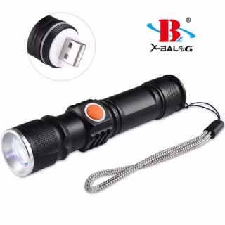 Ручной фонарь X-Balog BL-515, Li-ion 18650, Zoom, ЗУ USB