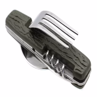 Туристический столовый прибор зелёный 6 в 1 большой