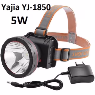 Налобний ліхтар Yajia YJ-1850-5W, Акумулятор, 5W XPE, Водостійкий