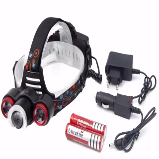 Налобный фонарь XQ-117-T6+2, RB108, XPE, 220V-12V