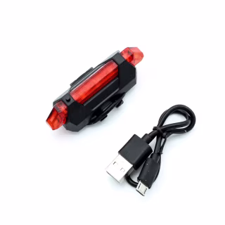 Велосипедний задній фонарик мигалка акумуляторний DC-918 microUSB