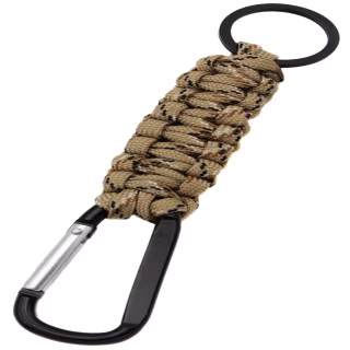 Брелок - Карабин для ключей Коричневый камуфляж 293