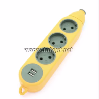 Колодка под удлинитель ADVANCED на 3 гнезд + USB 16А-220V