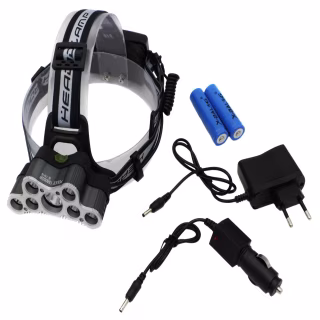 Налобный фонарь WD461, BL-779, 2х18650 Акк., 7хT6, MicroUSB ЗУ