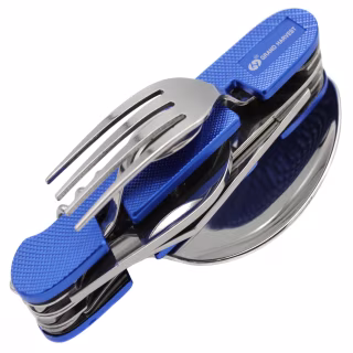 Туристический столовый прибор L48 Синий большой