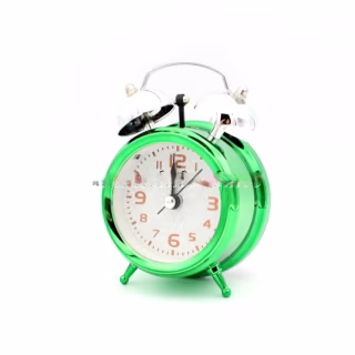 Часы - Будильник колокольчик 2103 Зелёные 10*7*5