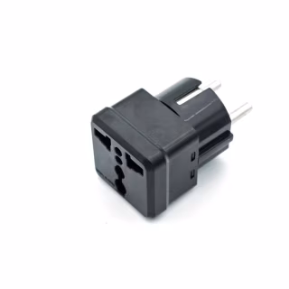 Переходник под английскую, плоскую и евро вилку DE-PA 16A (11117) чёрный