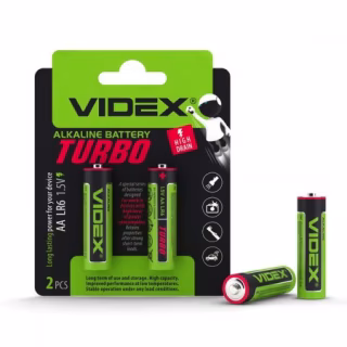 Батарейка Videx TURBO LR6/AA / Alkaline / блистер