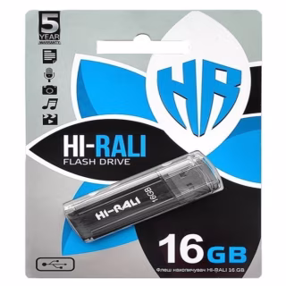 USB флеш накопичувач Hi-Rali 16GB/ HI-16GBSTBK (Гарантія 3 роки)