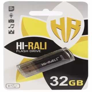 USB флеш-накопичувач Hi-Rali 32GB/ HI-32GBSTBK (Гарантія 3 роки)