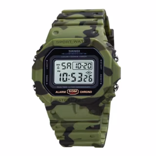 Годинники наручні SKMEI 1628CMGN, CAMO GREEN, 10258