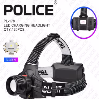 Налобный фонарь PL-178, TG LED, 2х18650, ЗУ Type-C