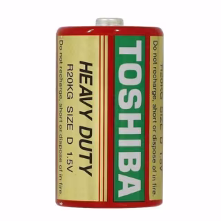 Батарейка Toshiba R20, DUTY HEAVY, красная