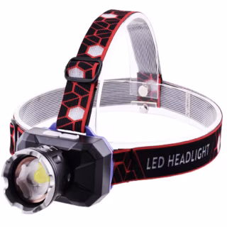 Налобний ліхтар PL-200, акум., ЗУ MicroUsb, зум