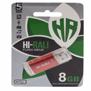 USB флеш накопичувач Hi-Rali 8GB, HI-8GBVCRD (Гарантія 3 роки)