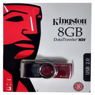 USB флеш накопитель Kingston DT101 8Gb Red (DT101 G2) (Гарантия 3года)