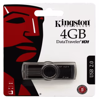 USB флеш накопитель Kingston DT101 4Gb Red (DT101 G2) (Гарантия 3года)
