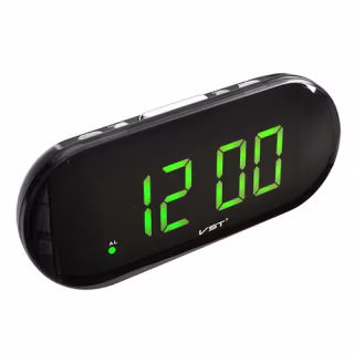 Часы электронные VST-717-2 зеленые, USB