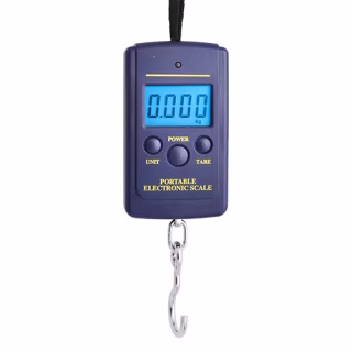Кантер электронный 607L, 40кг (10г) / Чёрный маленький / на шнурке