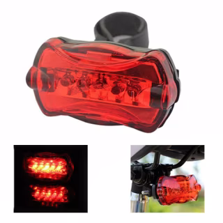 Велосипедный задний фонарь мигалка на батарейках 198-5LED, 2xAAA