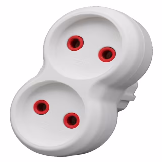 Двойник электрический Neomax 16A  Б/З / NX1013/ БЕЛЫЙ