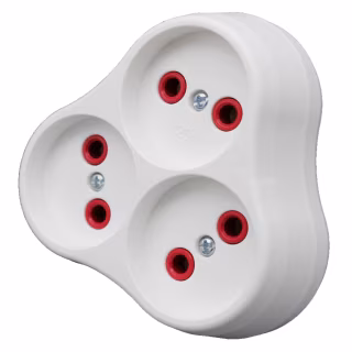 Тройник электрический Neomax белый 16A  Б/З / NX1015