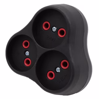 Тройник электрический Neomax чёрный 16A  Б/З