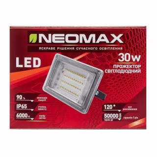 Прожектор Светодиодный NeoMax 30W LED IP65 6000K (14см*10см)