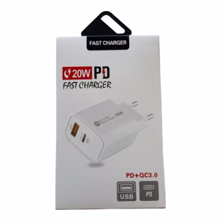 Сетевое зарядное устройство PD + QC3.0 (20W) A-113