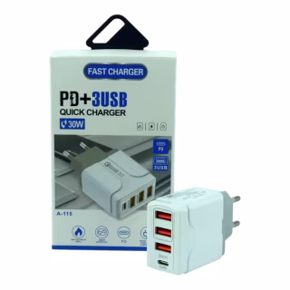 Сетевое зарядное устройство PD + QC3.0 A-115