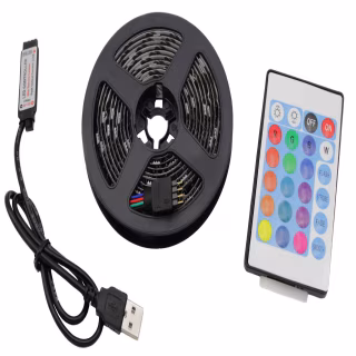 Светодиодная лента RGB Цветная USB / 5050 / 7572 / 2м