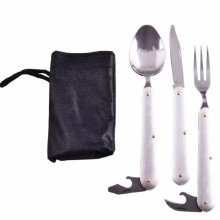 Туристический столовый прибор F48 серый