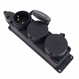 Колодка под удлинитель DE-PA на 3 гнезда Каучук