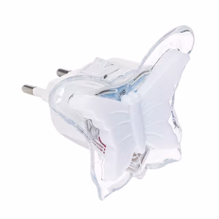 Ночник LED в розетку с датчиком освещения Бабочка 205