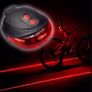 Велосипедний задній фонарик мигалка на батарейках BL-118 BIKE LIGHT+LASER / 2064