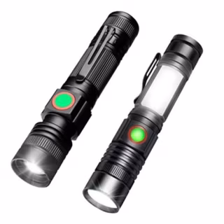 Ручной фонарь BL-502-T6+COB, ЗУ microUSB, 1x18650, zoom,