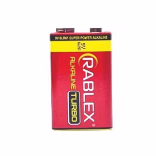 Батарейка Rablex Крона 6F22 / 9V / Лужна / TURBO / без блістера