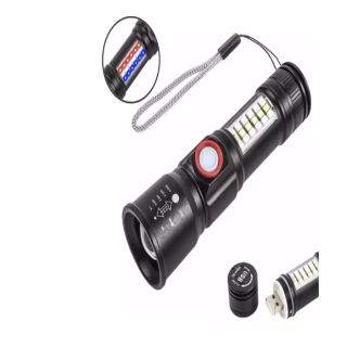 Ручной фонарь SY-1903C-P50+SMD+RGB, Li-Ion аккум. ЗУ USB, zoom