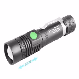 Ручний ліхтар Police BL-518-T6, 18650, Zoom, ЗУ Type C
