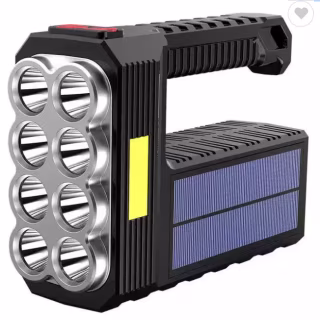 Ручной фонарь Bailong 7701A , Акк., COB, Solar, MicroUSB