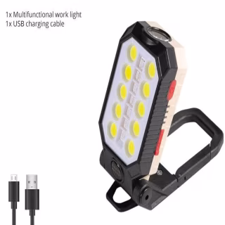 Фонарь для кемпинга RB352 W598B, аккумулятор, type-c, магнит, карабин, красно-синий мигающий