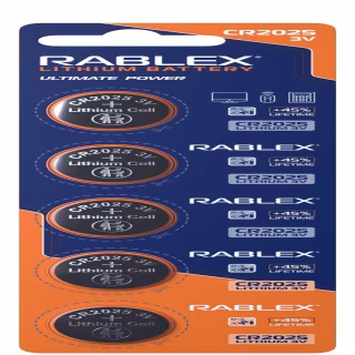 Батарейки-Таблетки Rablex CR2025 / 3V блистер 5шт.