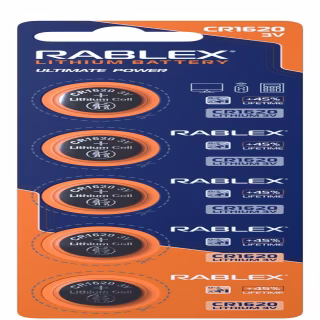 Батарейки-Таблетки Rablex CR1620/3V блистер 5шт.
