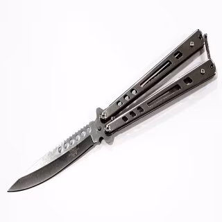 Нож бабочка A1004/ new Silver