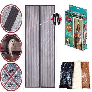 Дверна антимоскітна сітка на магнітах 100x210 см, різні кольори / В КОРОБЦІ