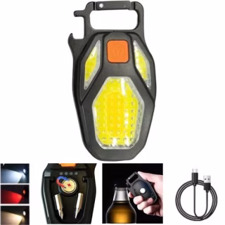 Фонарь для кемпинга LL-203-COB, белый, желтый, красный, type-c, индикатор, магнит, карабин