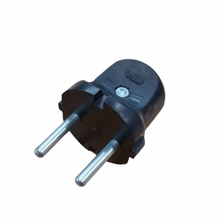 Электровилка ЕМР простая, чёрный, 10А-220V 20штук в уп.