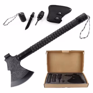 Топор тактический, набор для выживания 9в1 , VT36